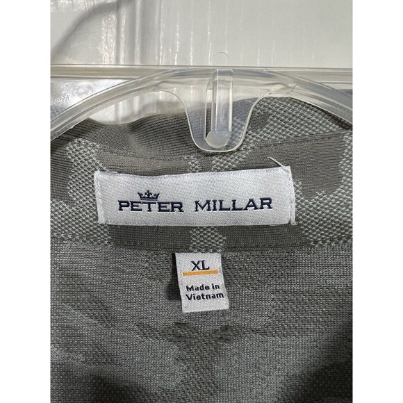 Peter Millar Performance Polo Gray Camo Shirt Logo Mens XL - Picture 3 of 6